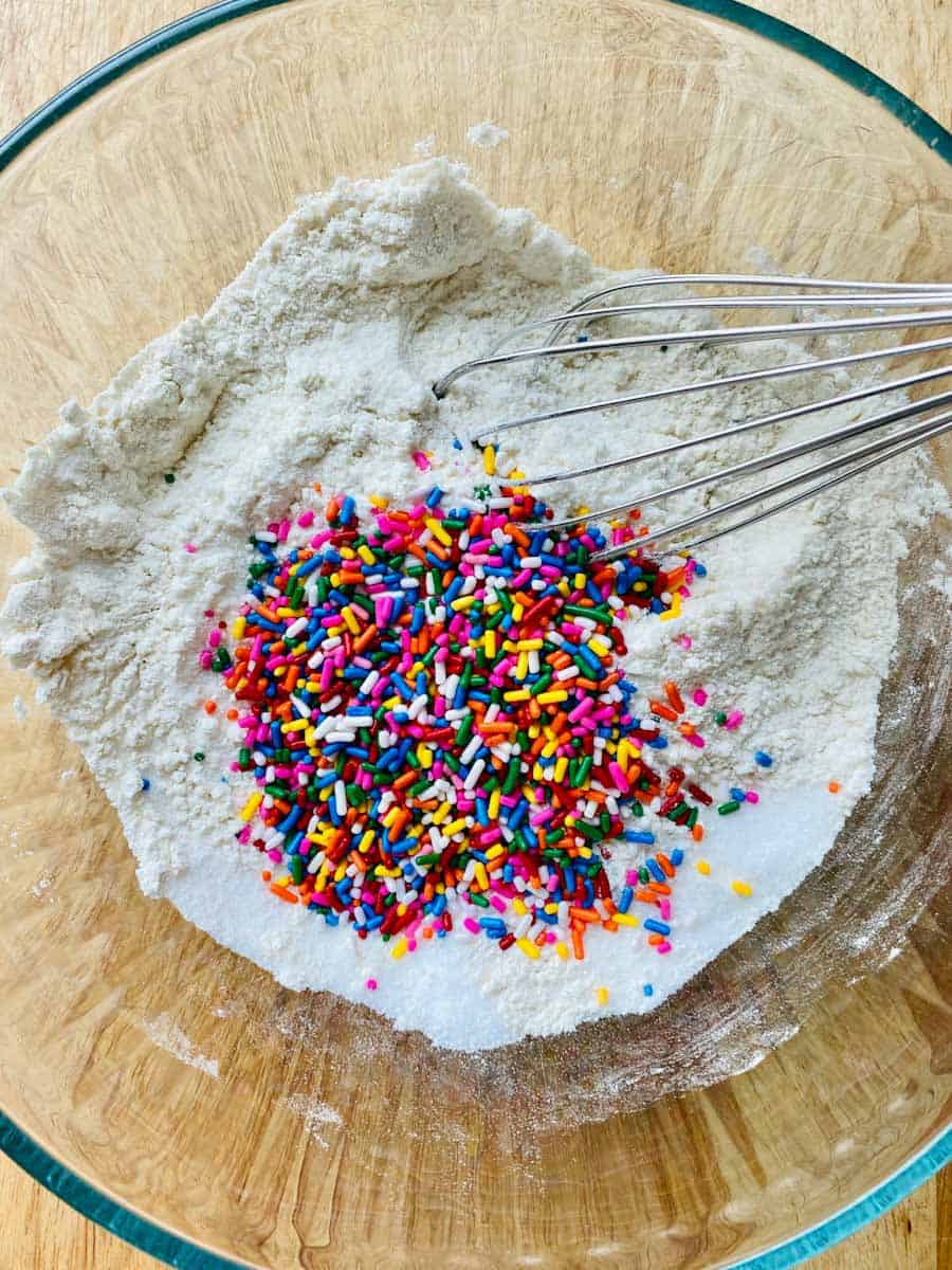 Sprinkles added to cake batter: let's get this party started!