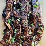 Pile of grilled beef short ribs
