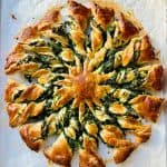 Spinach and goat cheese tarte soleil.