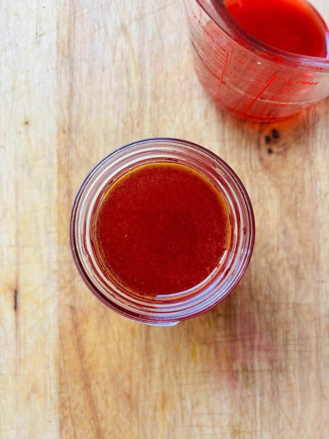 Drone view of syrup.