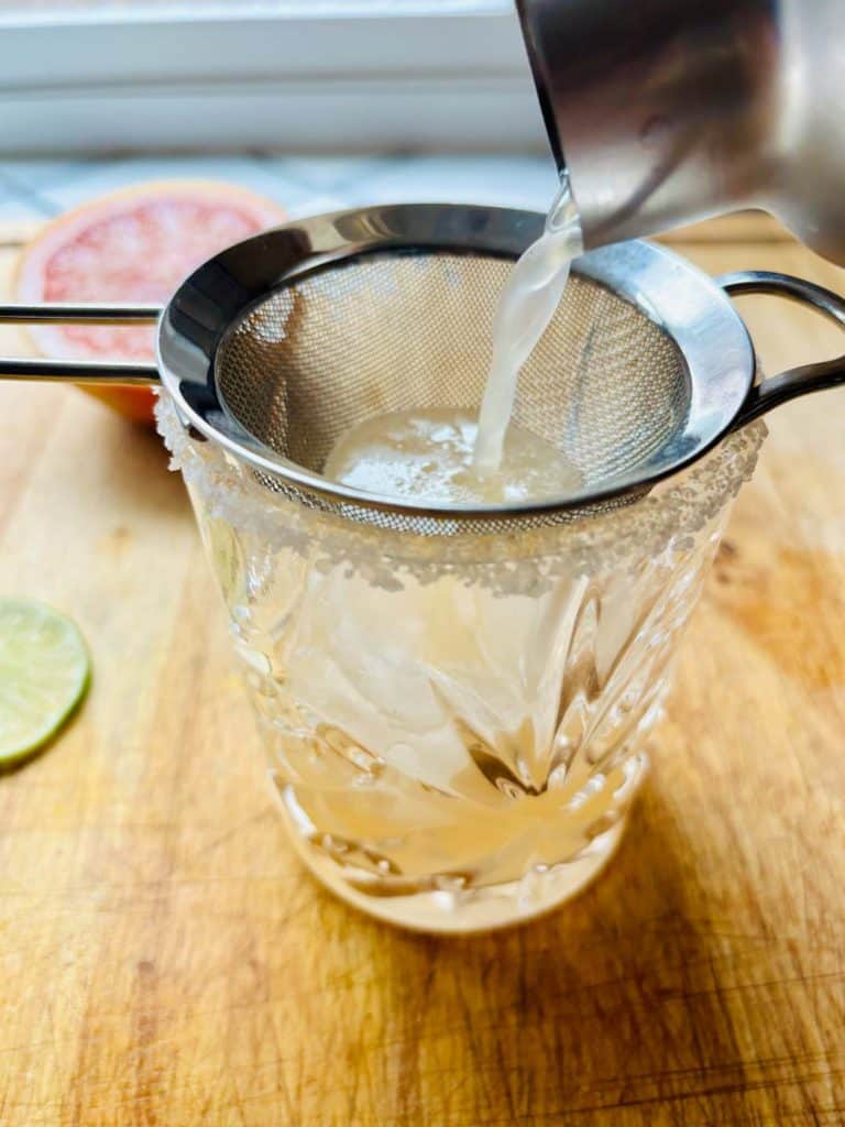 Straining out the floaty bits!!