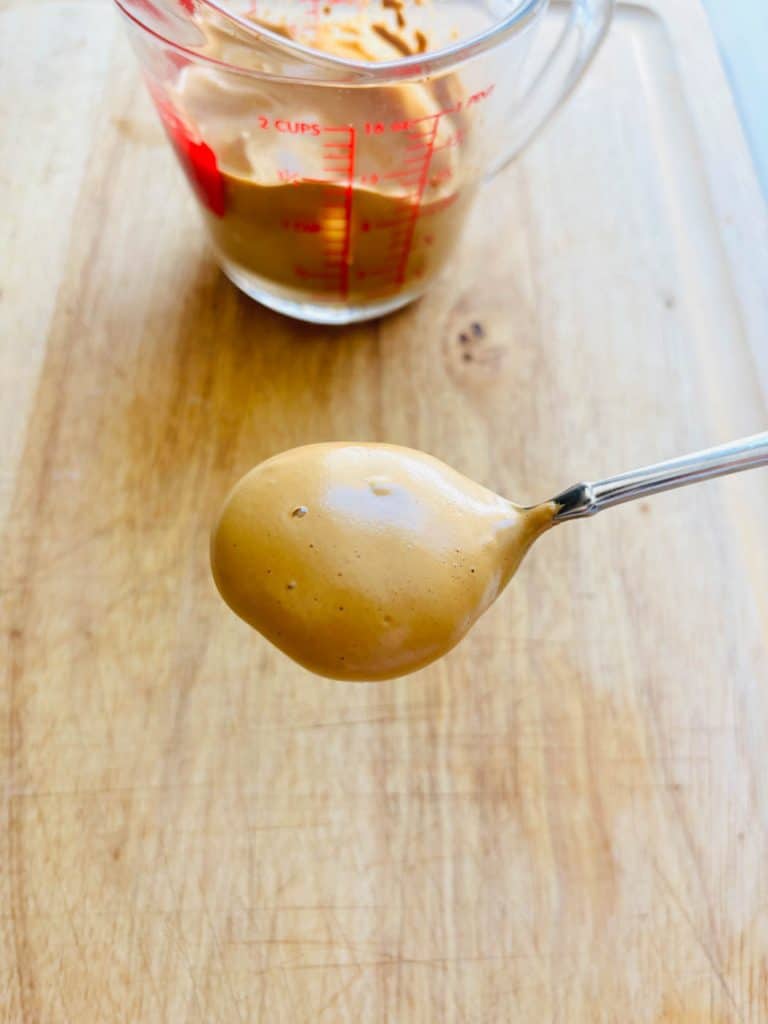 Spoon of dalgona.