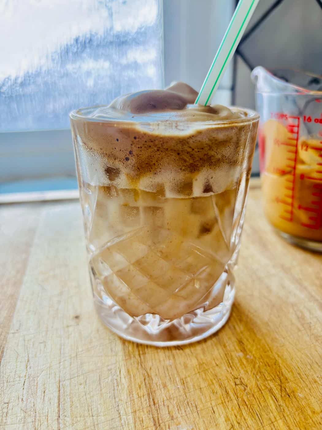 Date milk with Dalgona.