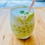 Iced matcha latte.