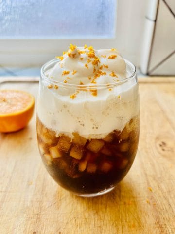 Mont Blanc iced coffee.