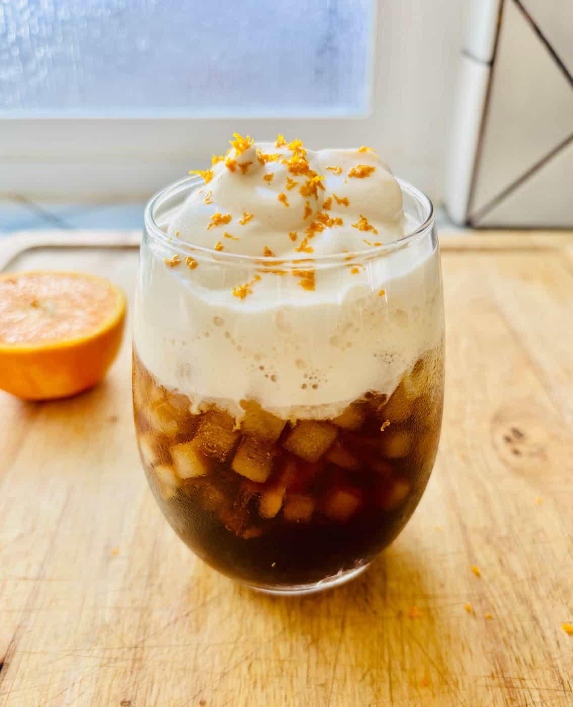 Mont Blanc iced coffee.