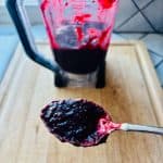 Spoon of chamoy recipe.