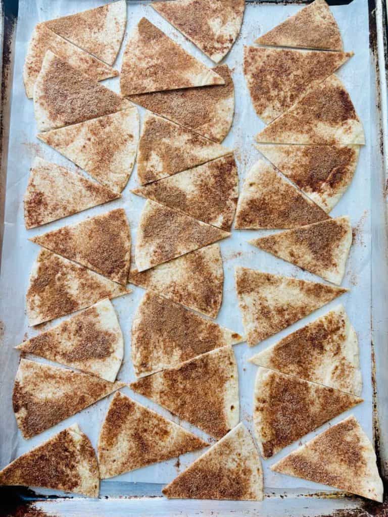 Cinnamon chips ready to bake.